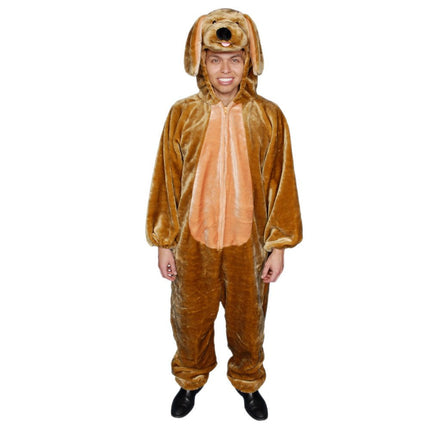 Kids Puppy Costume with Furry Jumpsuit, Hood and Floppy Ears