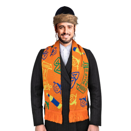Kids & Adults Purim Scarf with Festive Design and Costume Accessory
