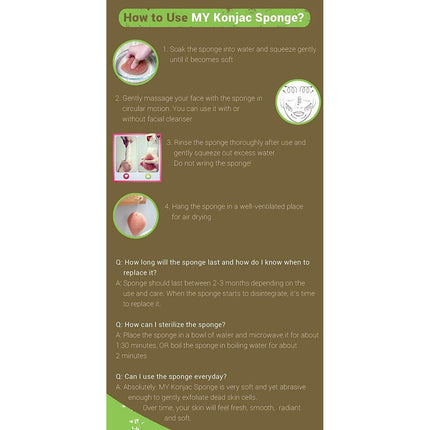 Pursonic Natural Facial Konjac Sponge