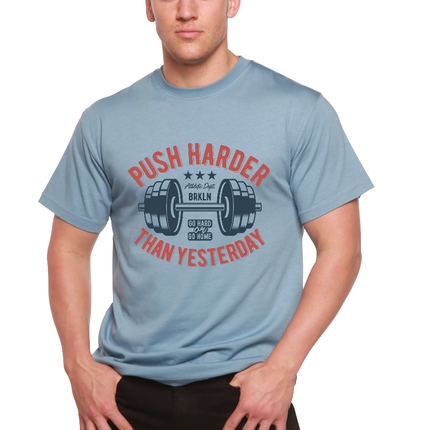 Push Harder Men's Bamboo Viscose/Organic Cotton Short Sleeve Graphic T-Shirt