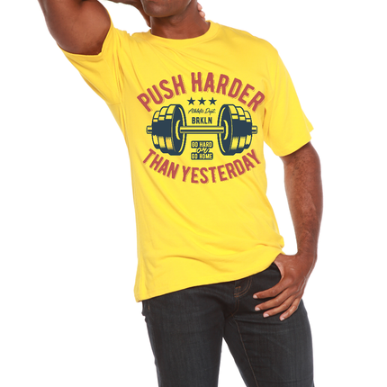 Push Harder Men's Bamboo Viscose/Organic Cotton Short Sleeve Graphic T-Shirt
