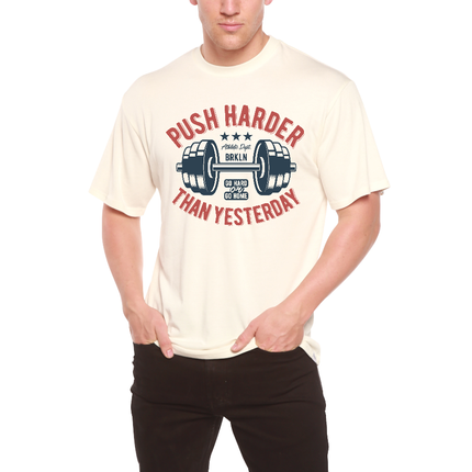 Push Harder Men's Bamboo Viscose/Organic Cotton Short Sleeve Graphic T-Shirt