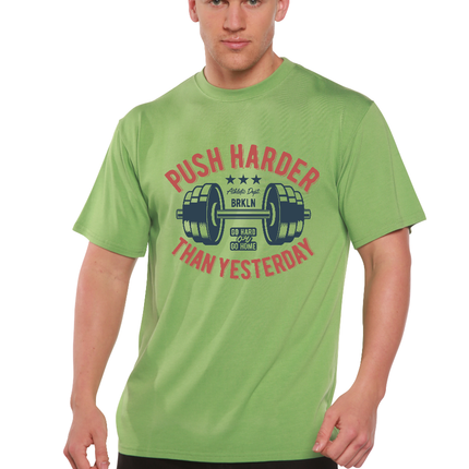 Push Harder Men's Bamboo Viscose/Organic Cotton Short Sleeve Graphic T-Shirt