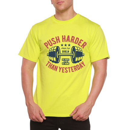 Push Harder Men's Bamboo Viscose/Organic Cotton Short Sleeve Graphic T-Shirt