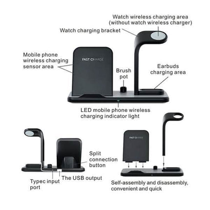 Qi 10W Fast Phone Wireless Charging Stand