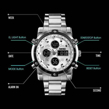 Quartz Men's Digital Clock Fashion Watch Relogio Masculino 1389