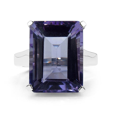 11.47 Carat Genuine Amethyst .925 Sterling Silver Ring