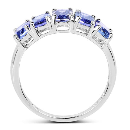 2.65 Carat Genuine Tanzanite .925 Sterling Silver Ring