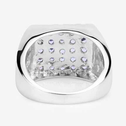 1.75 Carat Genuine Tanzanite .925 Sterling Silver Ring
