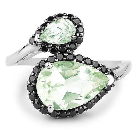 3.42 Carat Genuine Multi Stone .925 Sterling Silver Ring
