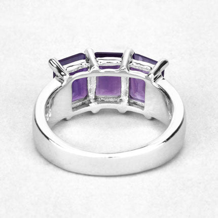 2.85 Carat Genuine Amethyst .925 Sterling Silver Ring