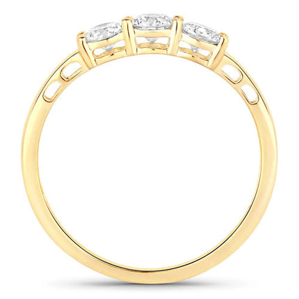 0.51 Carat Genuine Lab Grown Diamond 14K Yellow Gold Ring