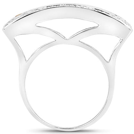1.08 Carat Genuine Multi Sapphire .925 Sterling Silver Ring