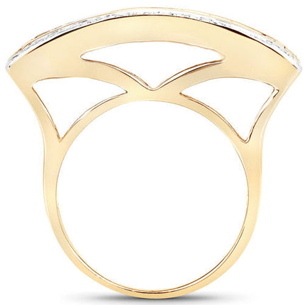 1.08 Carat Genuine Yellow Sapphire .925 Sterling Silver Ring