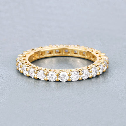 1.50 Carat Lab Grown Diamond 14K Yellow Gold Ring
