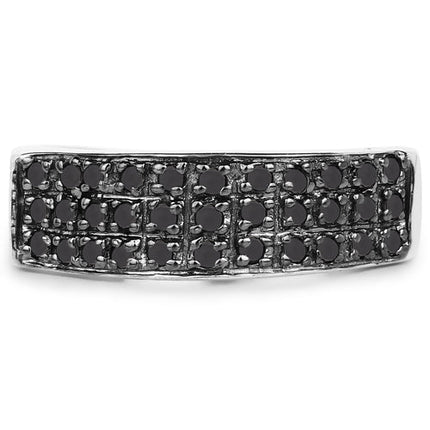 0.35 Carat Genuine Black Diamond .925 Sterling Silver Ring