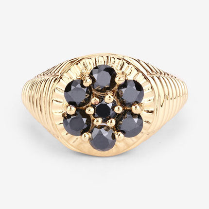 0.91 Carat Genuine Black Diamond .925 Sterling Silver Ring