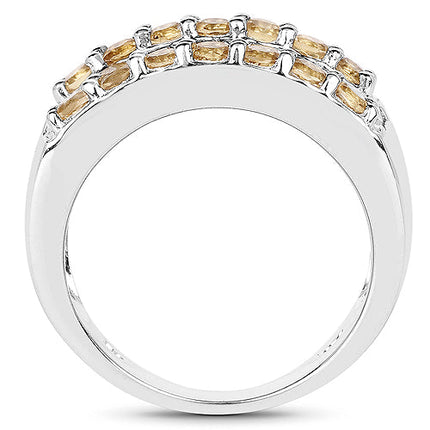 3.08 Carat Genuine Citrine .925 Sterling Silver Ring