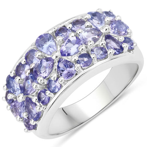 Tanzanite Ring 2.52 Carat in Sterling Silver – Genuine Gemstone Jewelry