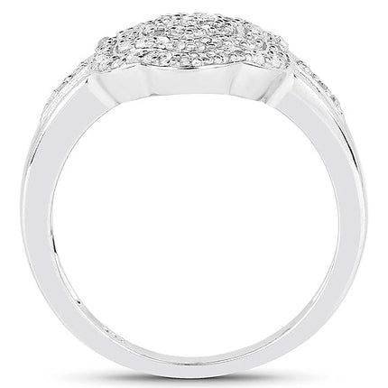14K Yellow Gold Plated 0.29 Carat Genuine White Diamond .925 Sterling Silver Ring