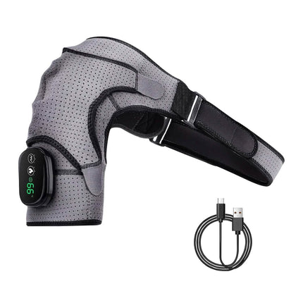 Rechargeable Heated Shoulder Wrap Massager Shoulder Brace Support with 3 Heating Levels