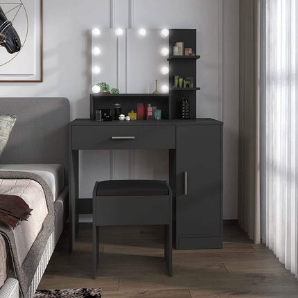 Rectangular Makeup Table with Mirror
