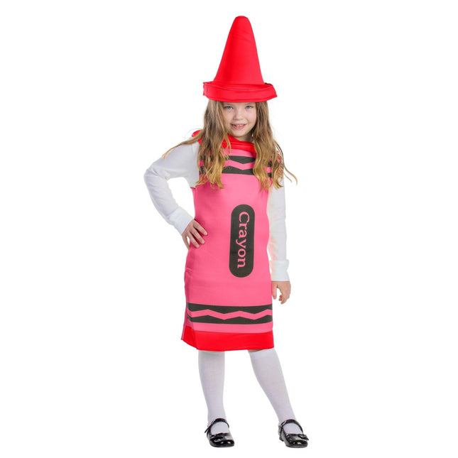 Crayon Costume for Kids – Colorful Crayon Tunic & Hat Set | Fun Halloween Dress Up Outfit