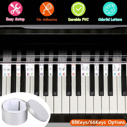 Removable PVC Piano Keyboard Stickers