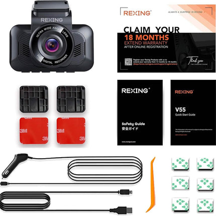 RexingUSA V55 Dash Cam  (Refurbished)