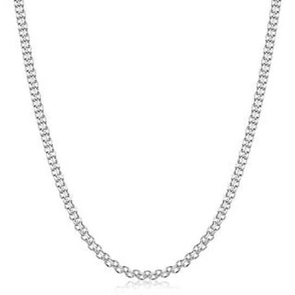 Rhodium Filled High Polish Finish Bismark Chain 20''