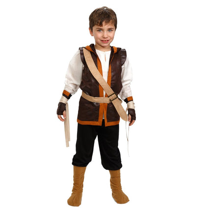 Kids Robin Hood Costume with Archer Outfit, Tunic and Forest Style Details
