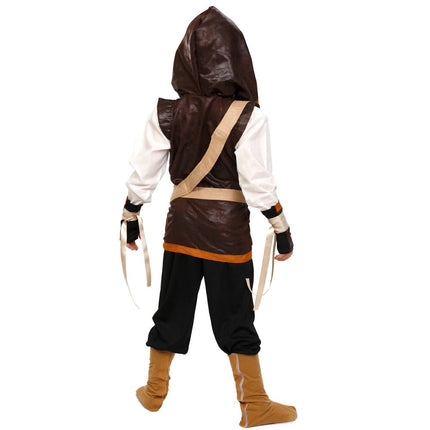 Kids Robin Hood Costume with Archer Outfit, Tunic and Forest Style Details