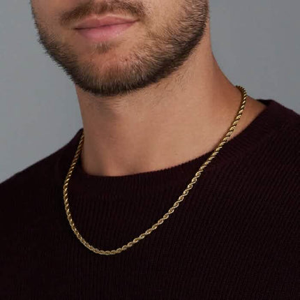 Rope Chain in Yellow Gold - 3mm
