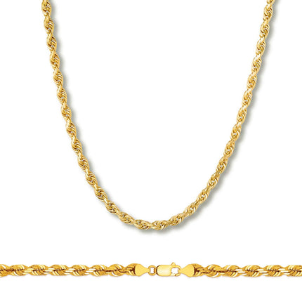 Rope Chain in Yellow Gold - 4mm