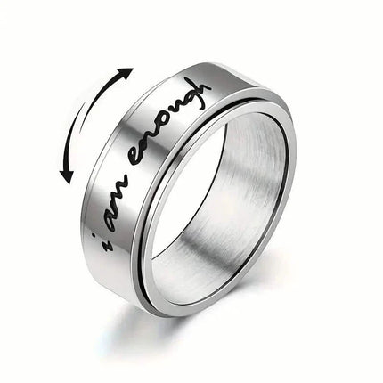 Rotatable Stainless Steel Anxiety Ring