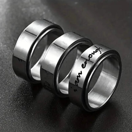 Rotatable Stainless Steel Anxiety Ring