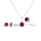 6.5 / White.Gold / Red Ruby