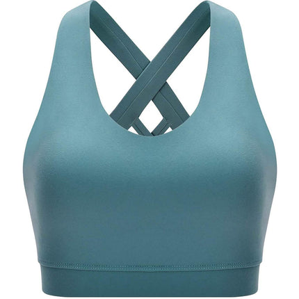 RUNNING GIRL Criss-Cross Back Padded Strappy Sports Bra