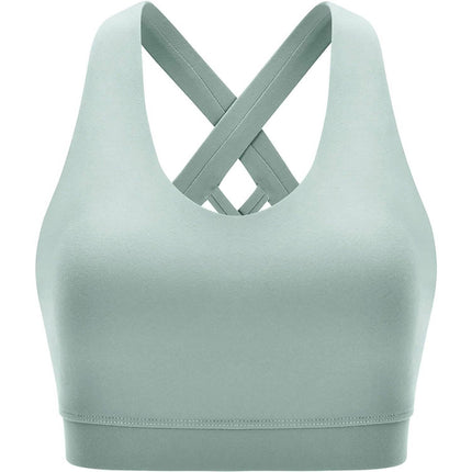 RUNNING GIRL Criss-Cross Back Padded Strappy Sports Bra