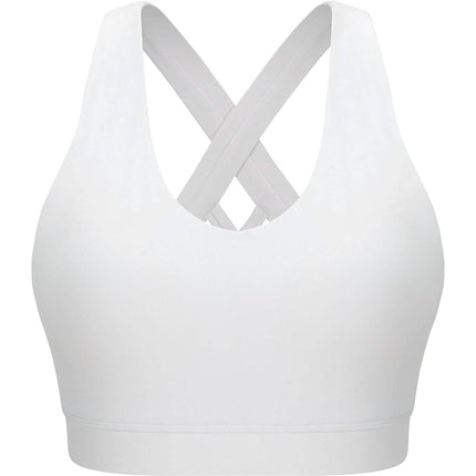 RUNNING GIRL Criss-Cross Back Padded Strappy Sports Bra