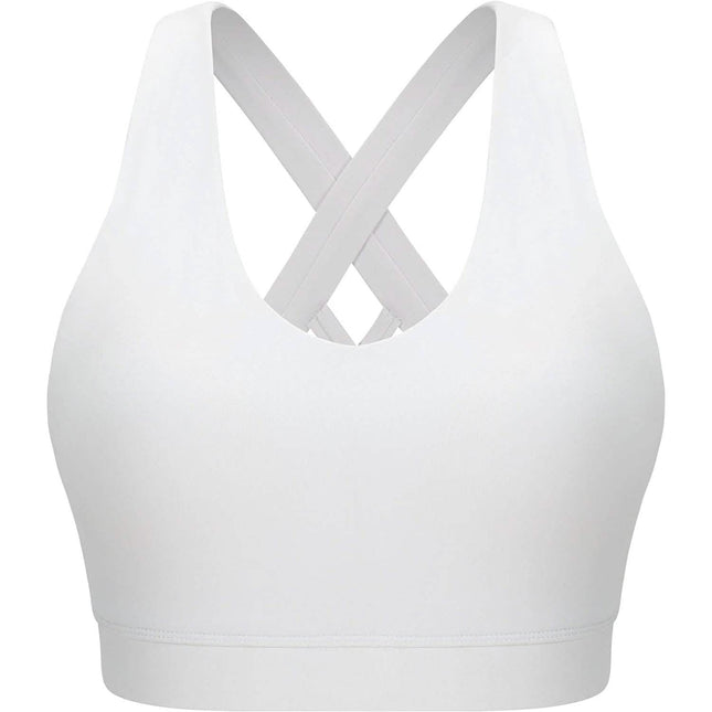 RUNNING GIRL Criss-Cross Back Padded Strappy Sports Bra