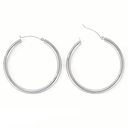 S925 50mm Solid Hoop Earrings for Women