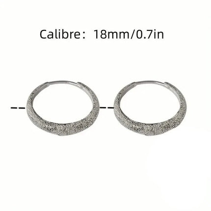 S925 Sterling Silver Sparkling Starry River Hoop Earrings