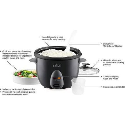 Salton Automatic Rice Cooker & Steamer - 10 Cup