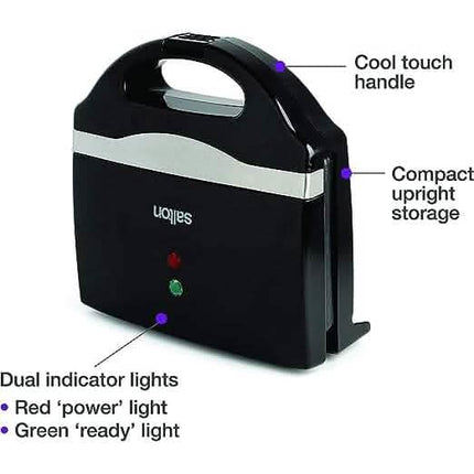 Salton Pocket Sandwich Maker - Black