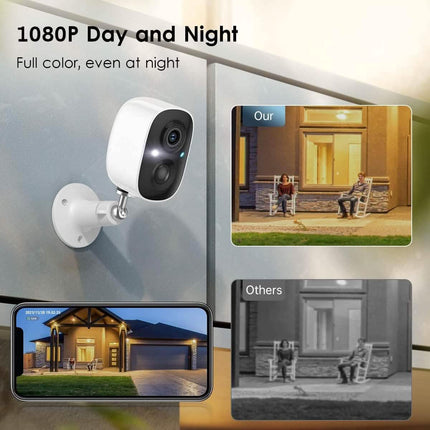 Security Camera Wireless Outdoor, 2-Way Talk Battery Powered Wi-Fi Camera  (Refurbished)