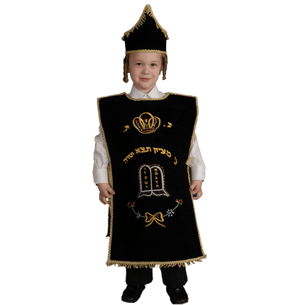 Kids Seifer Torah Costume, Biblical Scroll Inspired Robe Outfit for Dress Up and Roleplay