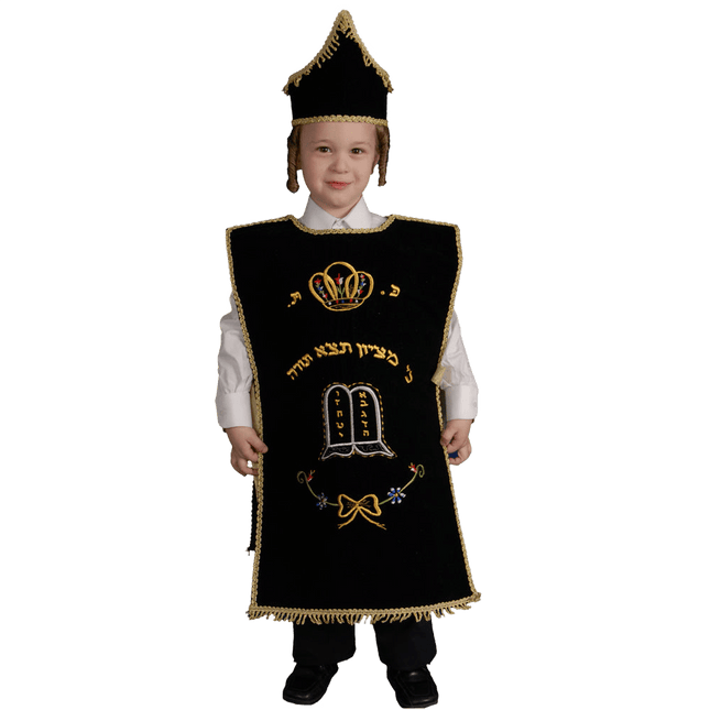 Kids Seifer Torah Costume, Biblical Scroll Inspired Robe Outfit for Dress Up and Roleplay
