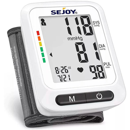SEJOY Wrist Blood Pressure Monitor Automatic Digital Cuff Heart Rate BP Machine
