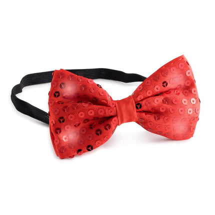 LED Flashing Sequin Bow Tie, Sparkling Light Up Party Costume Accessory